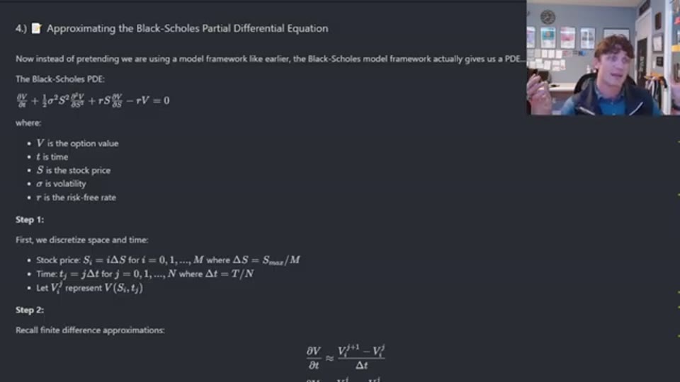 有限差分法期權定價:由導數定義到 Black-Scholes 數值解|Quant Math 第 6 講筆記