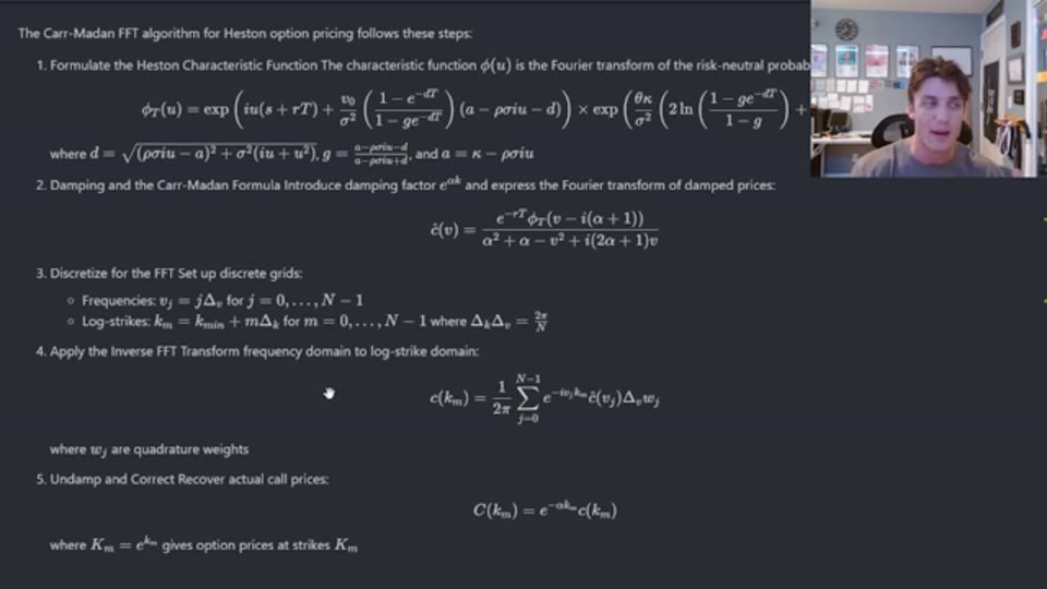Heston 隨機波動率模型與快速傅立葉變換:Carr-Madan FFT 定價全拆解|Quant Math 第 7 講筆記